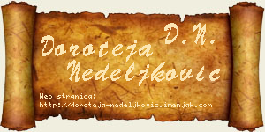 Doroteja Nedeljković vizit kartica